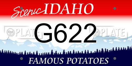 G622 Idaho License Plate