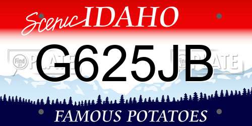 G625JB Idaho License Plate