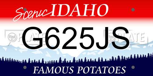 G625JS Idaho License Plate