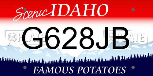 G628JB Idaho License Plate