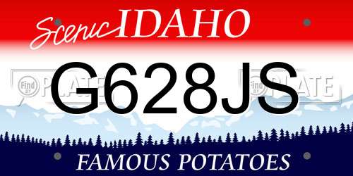 G628JS Idaho License Plate
