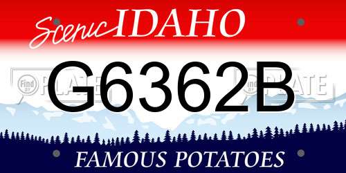 G6362B Idaho License Plate