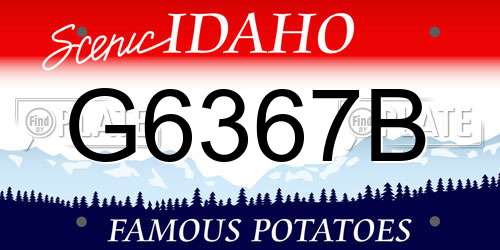 G6367B Idaho License Plate