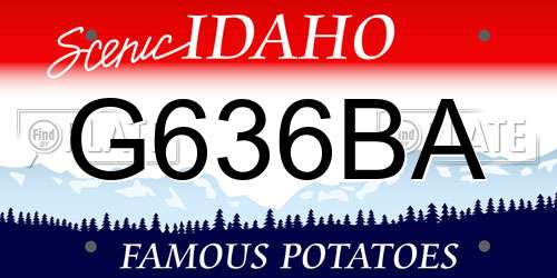 G636BA Idaho License Plate