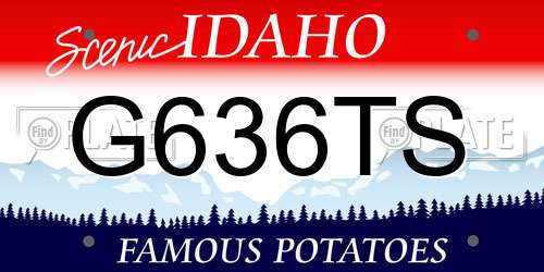 G636TS Idaho License Plate