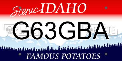 G63GBA Idaho License Plate
