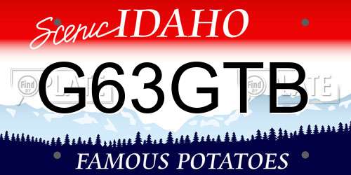 G63GTB Idaho License Plate