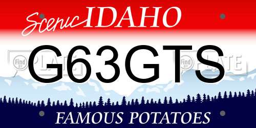 G63GTS Idaho License Plate