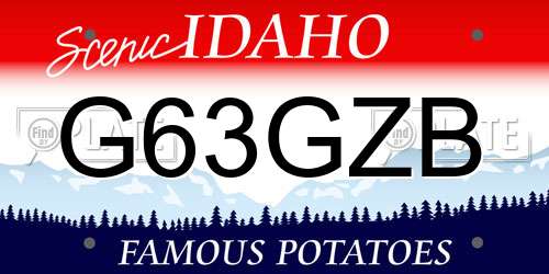 G63GZB Idaho License Plate