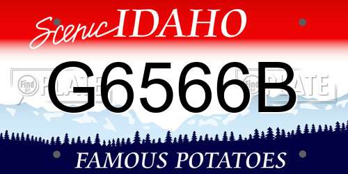 G6566B Idaho License Plate