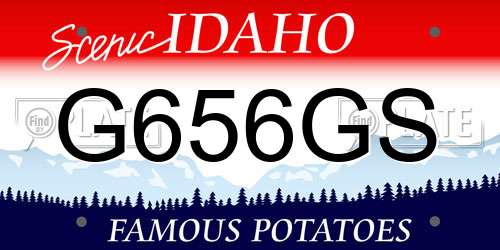 G656GS Idaho License Plate