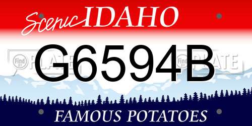 G6594B Idaho License Plate