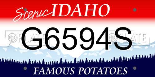 G6594S Idaho License Plate