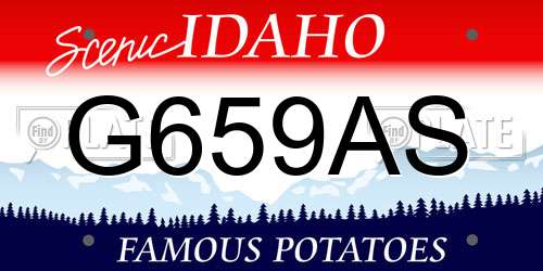 G659AS Idaho License Plate