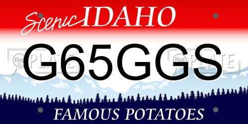 G65GGS Idaho License Plate