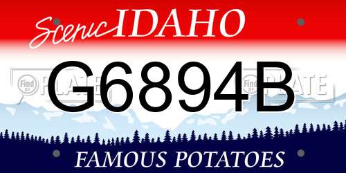 G6894B Idaho License Plate