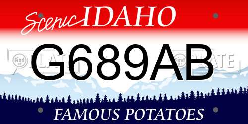 G689AB Idaho License Plate