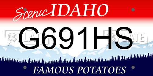 G691HS Idaho License Plate