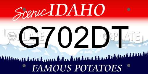 G702DT Idaho License Plate