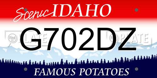 G702DZ Idaho License Plate