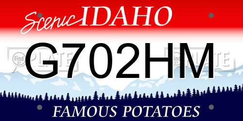 G702HM Idaho License Plate