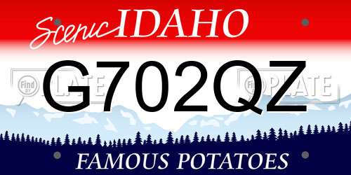 G702QZ Idaho License Plate