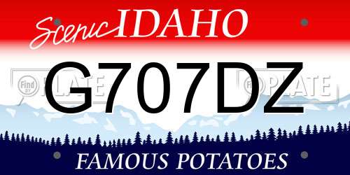 G707DZ Idaho License Plate