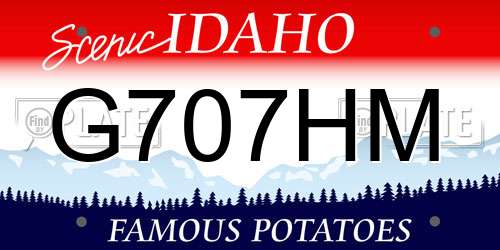 G707HM Idaho License Plate