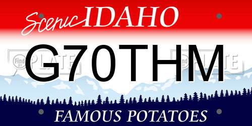 G70THM Idaho License Plate