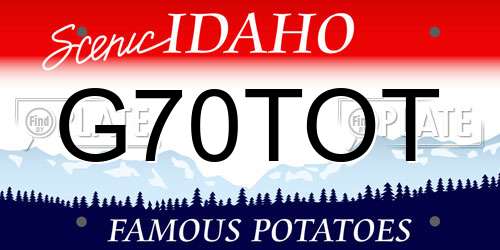 G70TOT Idaho License Plate