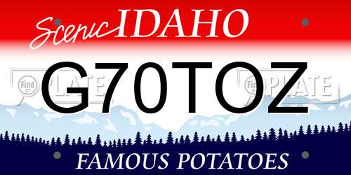 G70TOZ Idaho License Plate