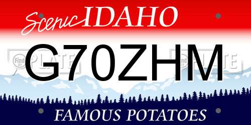 G70ZHM Idaho License Plate