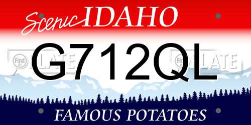G712QL Idaho License Plate
