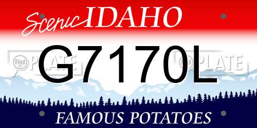 G7170L Idaho License Plate