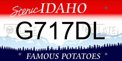 G717DL Idaho License Plate