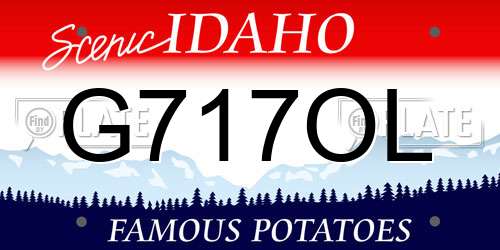 G717OL Idaho License Plate