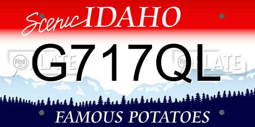 G717QL Idaho License Plate