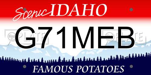 G71MEB Idaho License Plate