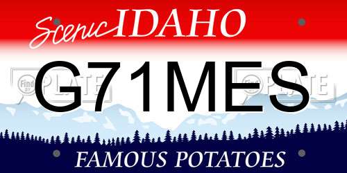 G71MES Idaho License Plate