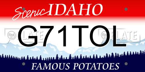 G71TOL Idaho License Plate