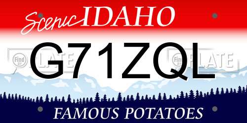G71ZQL Idaho License Plate