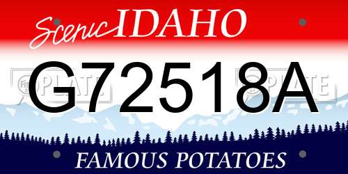 G72518A Idaho License Plate