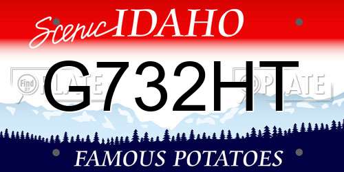 G732HT Idaho License Plate