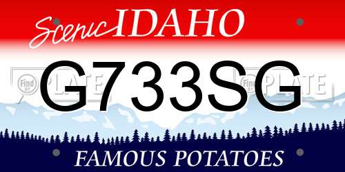 G733SG Idaho License Plate