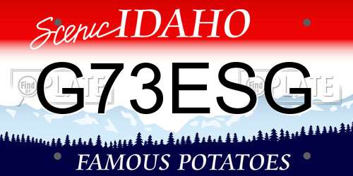 G73ESG Idaho License Plate