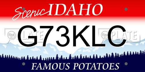 G73KLC Idaho License Plate
