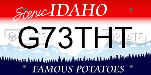 G73THT Idaho License Plate