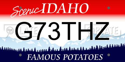 G73THZ Idaho License Plate