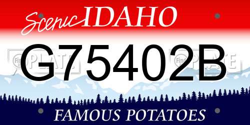 G75402B Idaho License Plate
