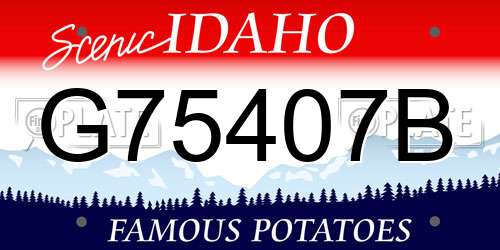 G75407B Idaho License Plate